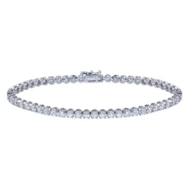 925 Sterling Silver Clear CZ Bubble Tennis Bracelet -GMB00014