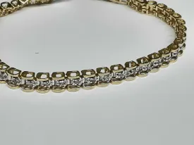 10k Yg Diamond Tennis Bracelet