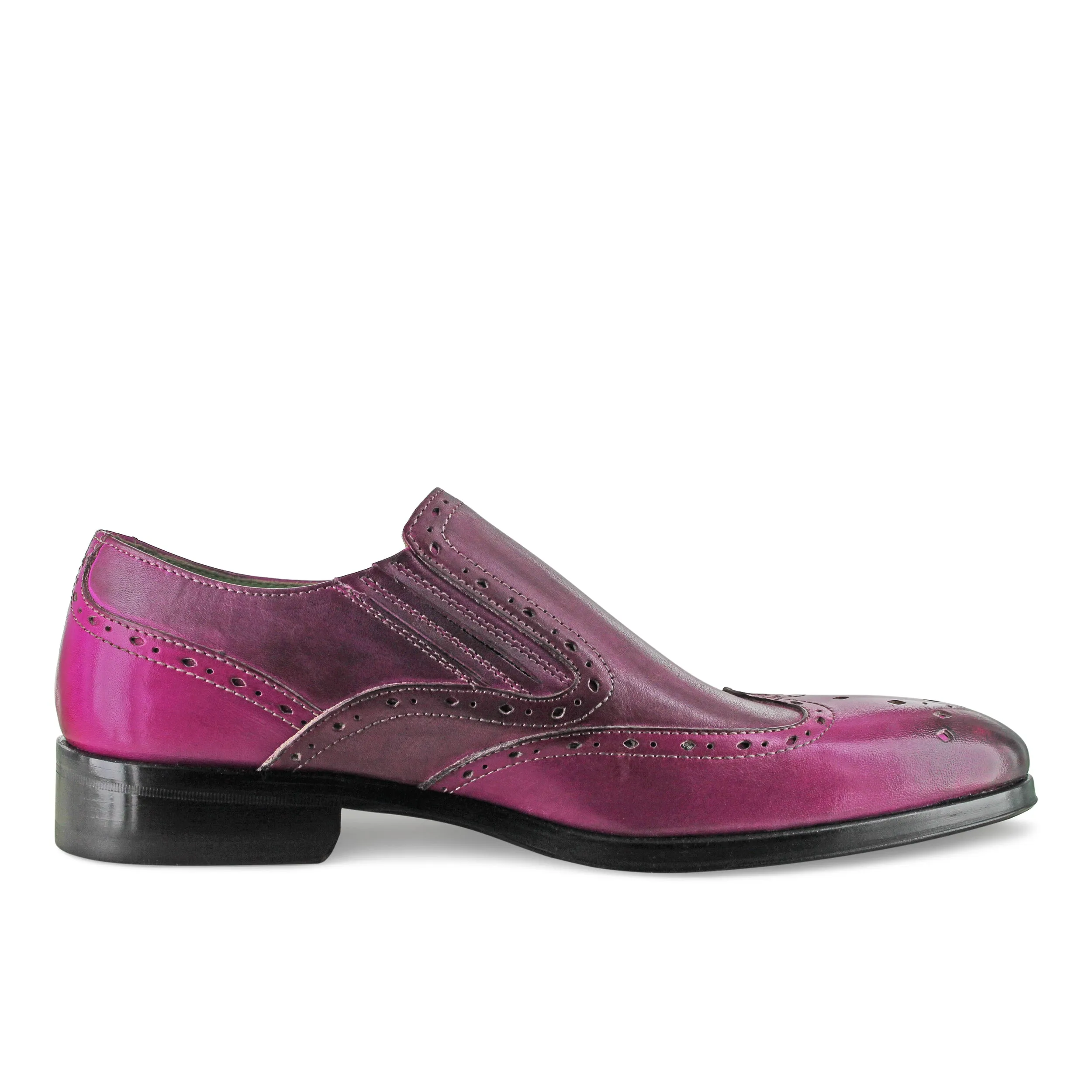 1350 - Fuchsia Slip On Brogue