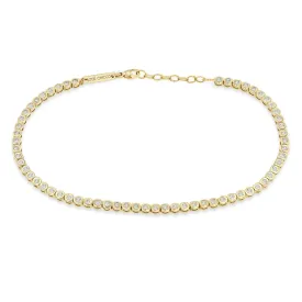 14k Gold Diamond Bezel Tennis Bracelet