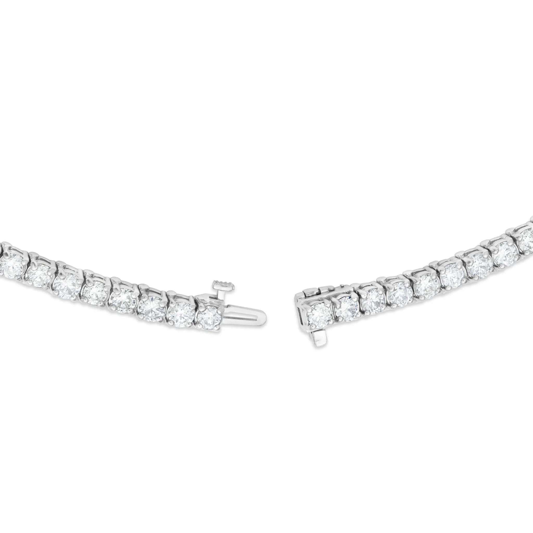 14K White Gold 7.03ct 3.6mm Diamond Tennis Bracelet