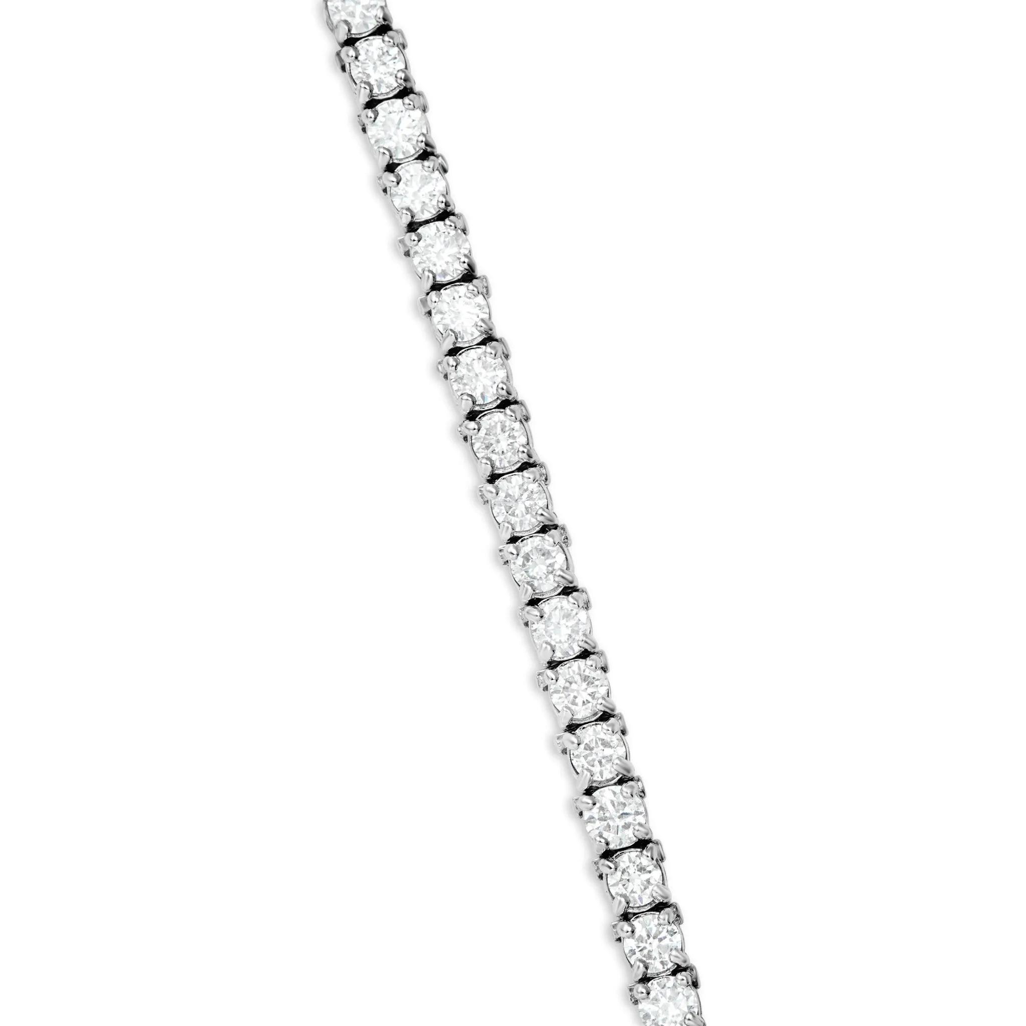 14K White Gold 7.03ct 3.6mm Diamond Tennis Bracelet