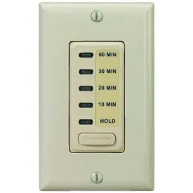 15-Amp 60-Minutes Countdown In-Wall Preset Timer Switch Ivory