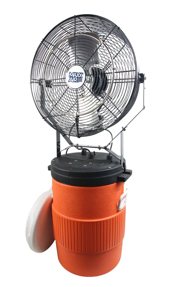 18" Mid-Pressure Misting Fan with 10 Gallon Cooler