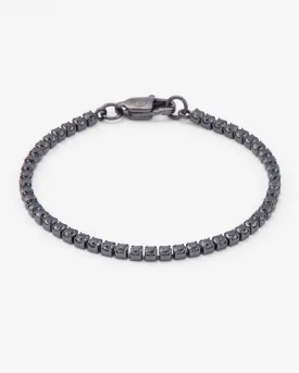 2.5mm Micro Tennis Bracelet - Black