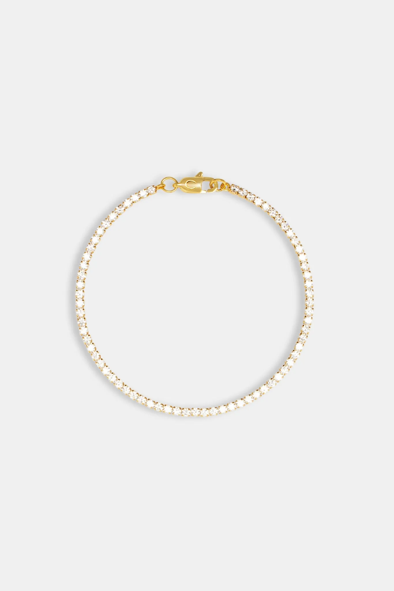 2.5mm Micro Tennis Bracelet - Gold