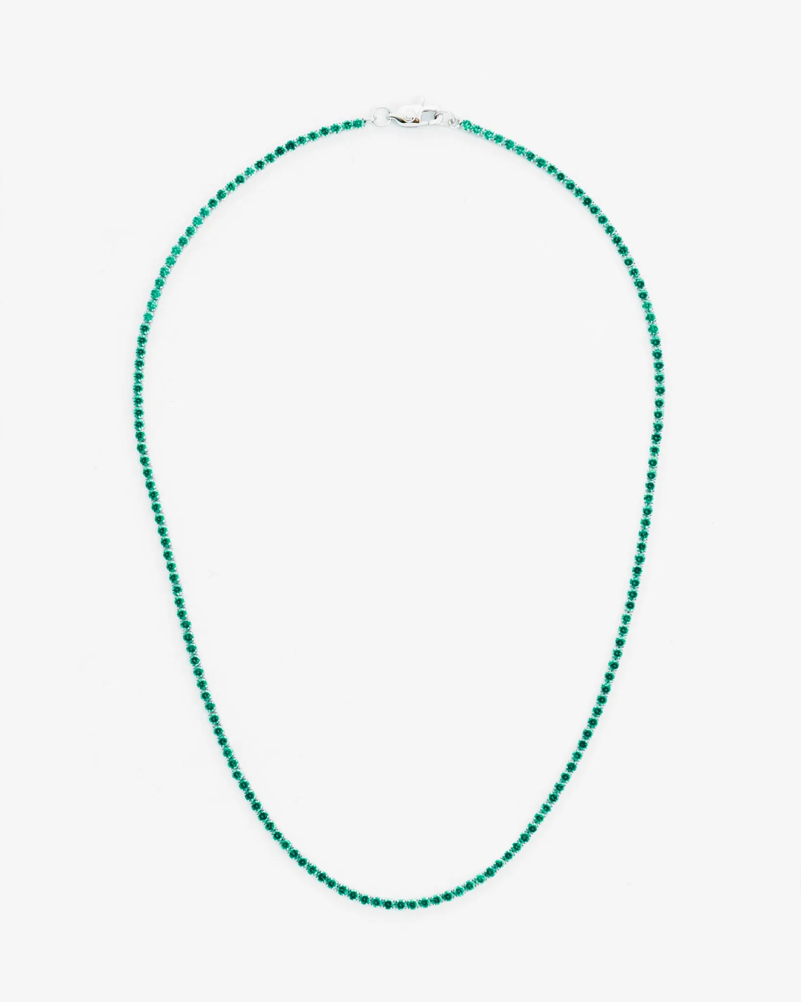 2.5mm Micro Tennis Chain - Green