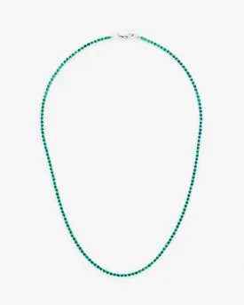 2.5mm Micro Tennis Chain - Green