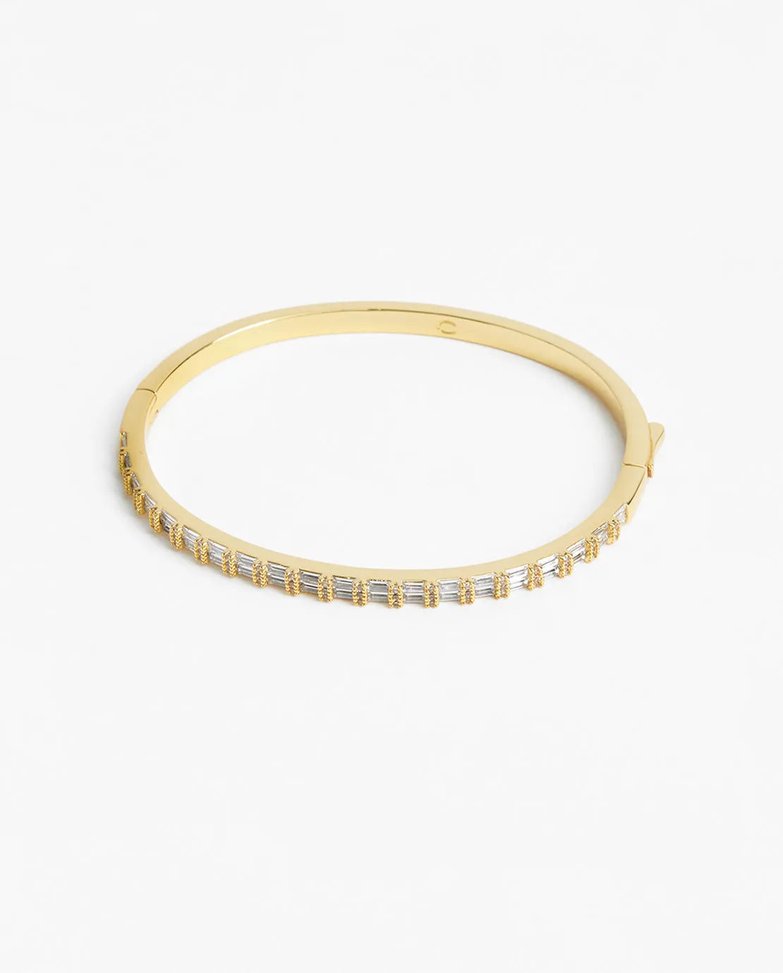 2.5mm Tennis Hinge Bangle - Gold