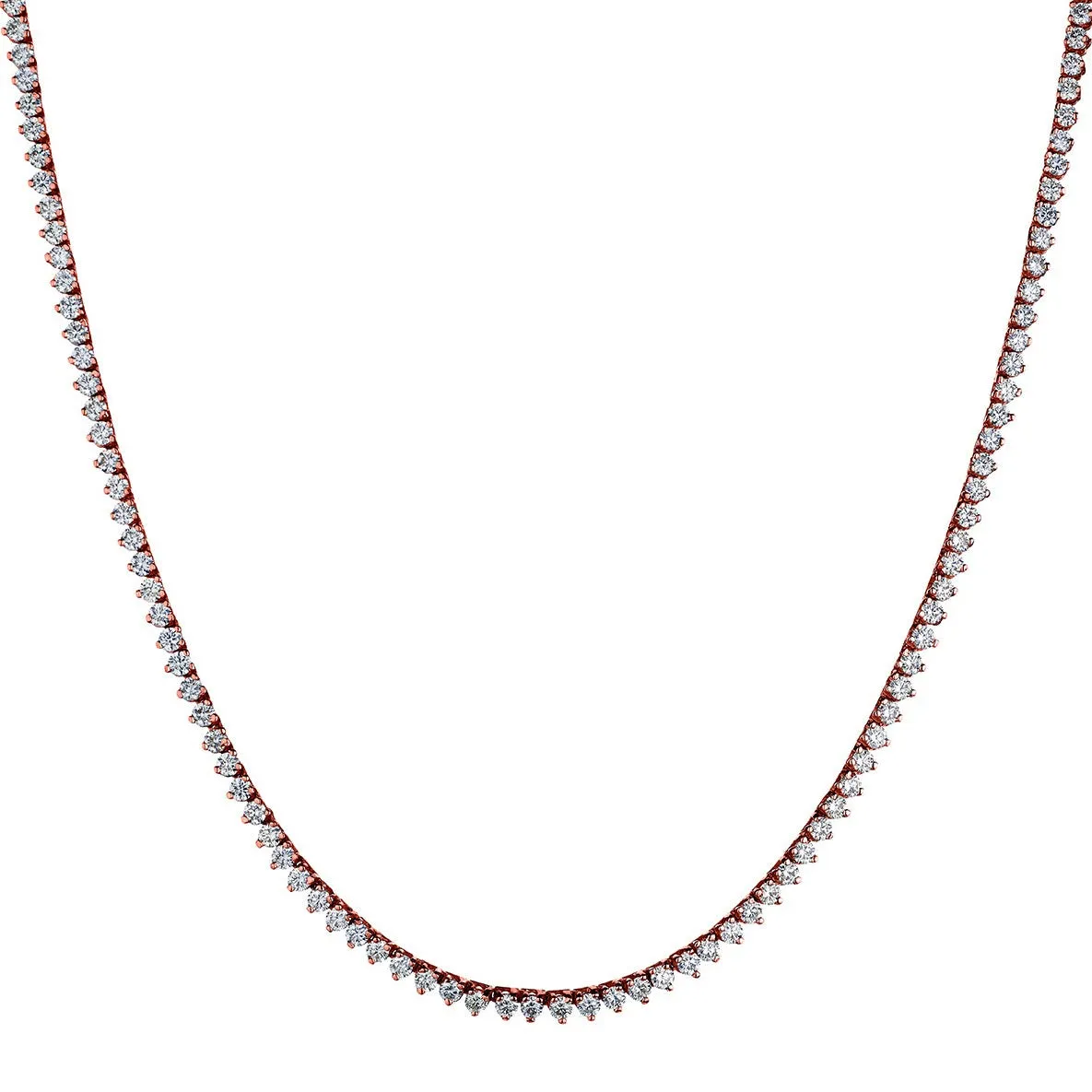 3 CLAW DIAMOND TENNIS NECKLACE