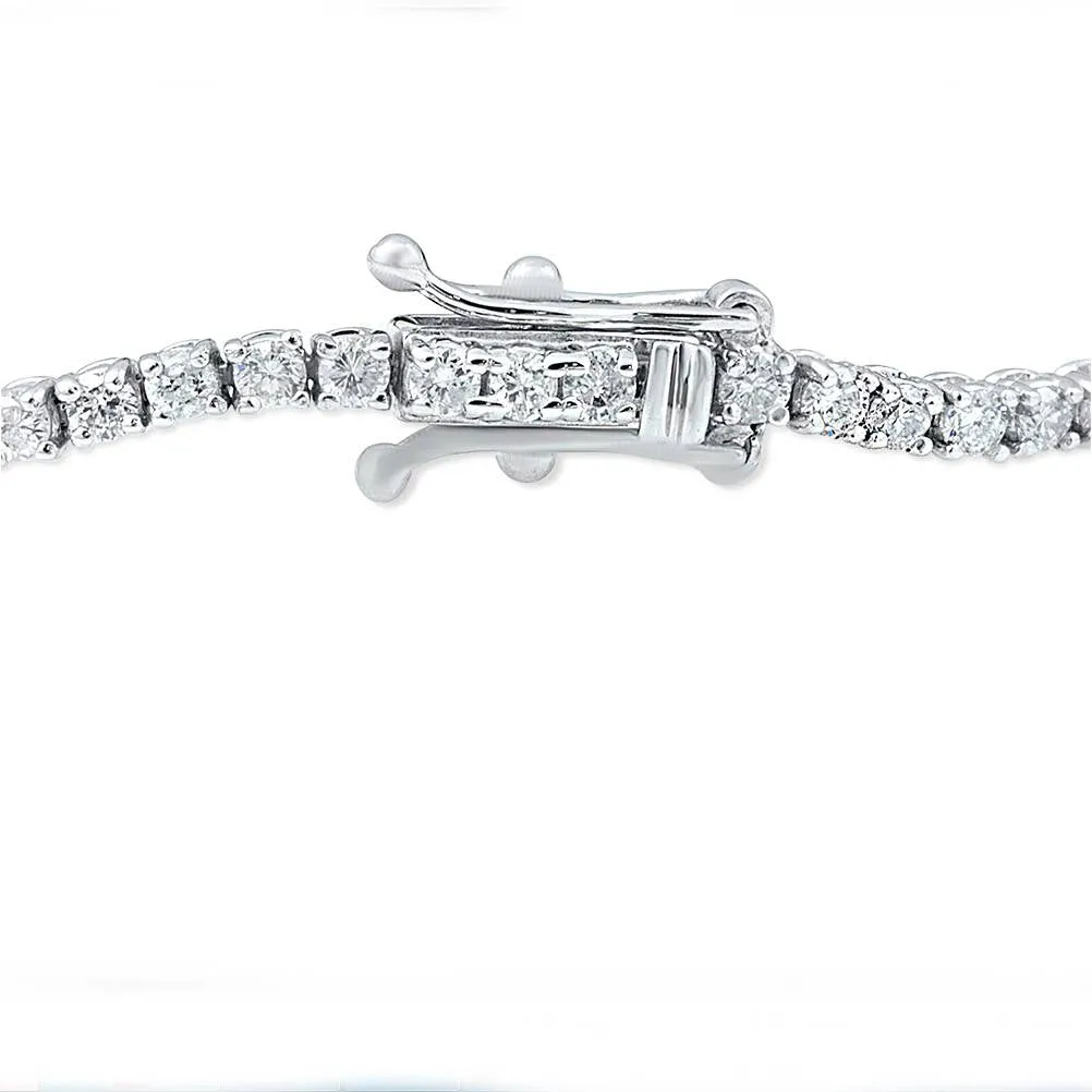 3ct. Round Cut Diamond Tennis Bracelet In 14k White Gold 7"