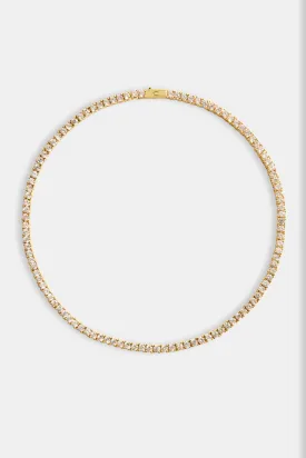 3mm Tennis Chain Choker  - Gold