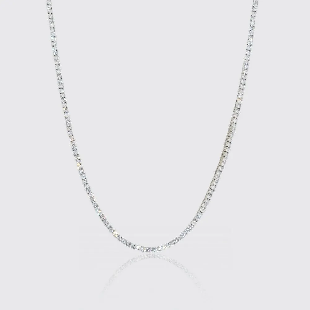 3MM  Tennis Chain - White Gold