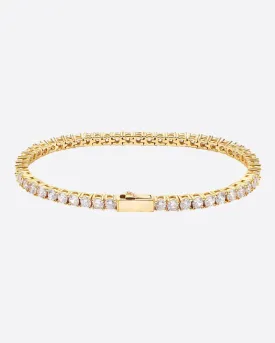 3MM VVS tennis bracelet - Gold