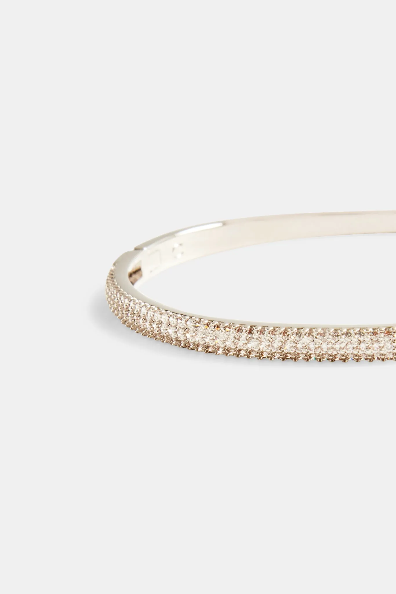 4mm Iced CZ Pave Band Bangle