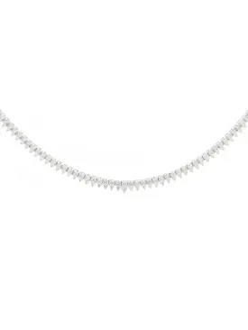 5.00ct Diamond 18K Stationed Tennis Necklace