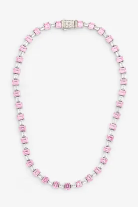 5mm Pink Baguette Tennis Chain