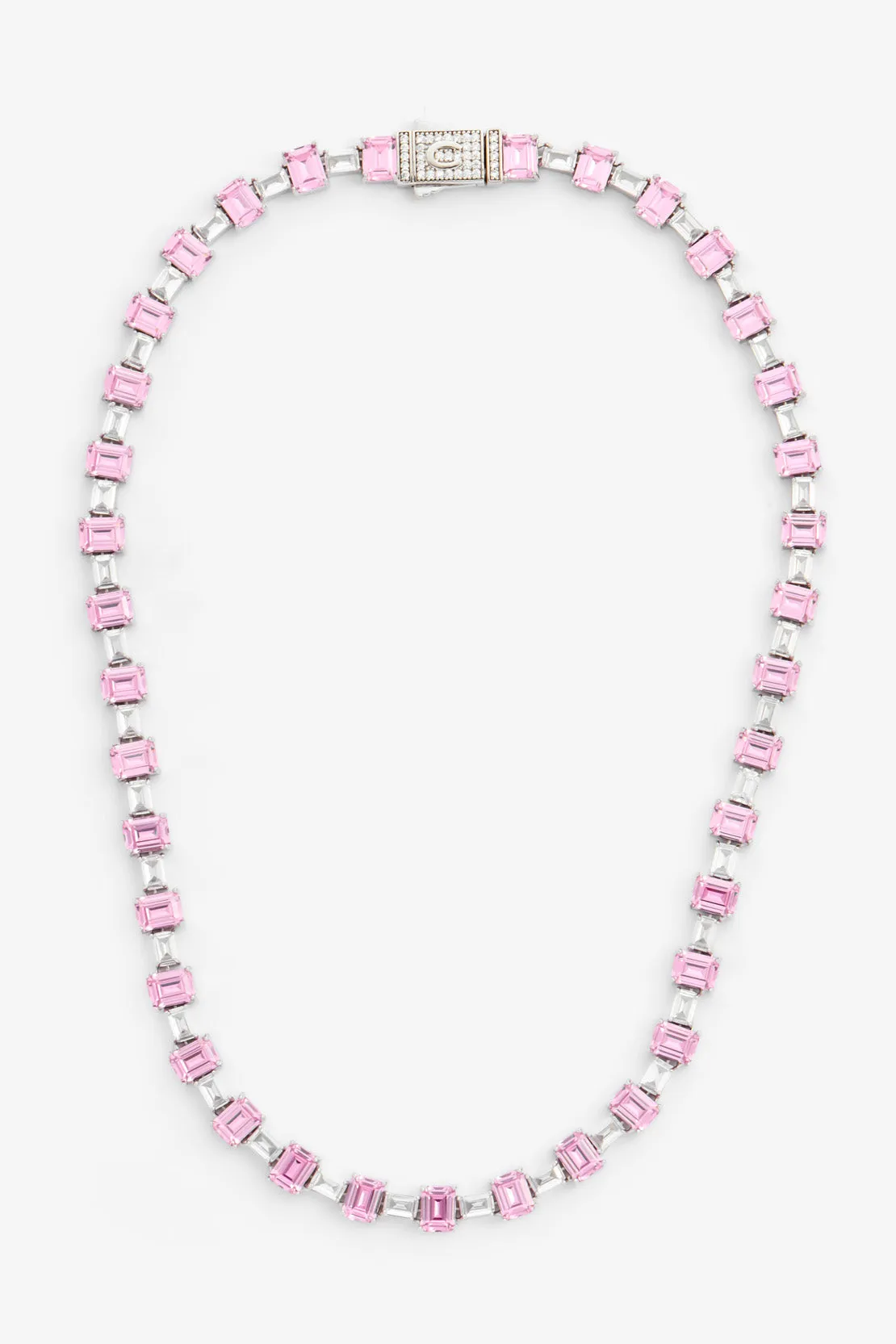 5mm Pink Baguette Tennis Chain