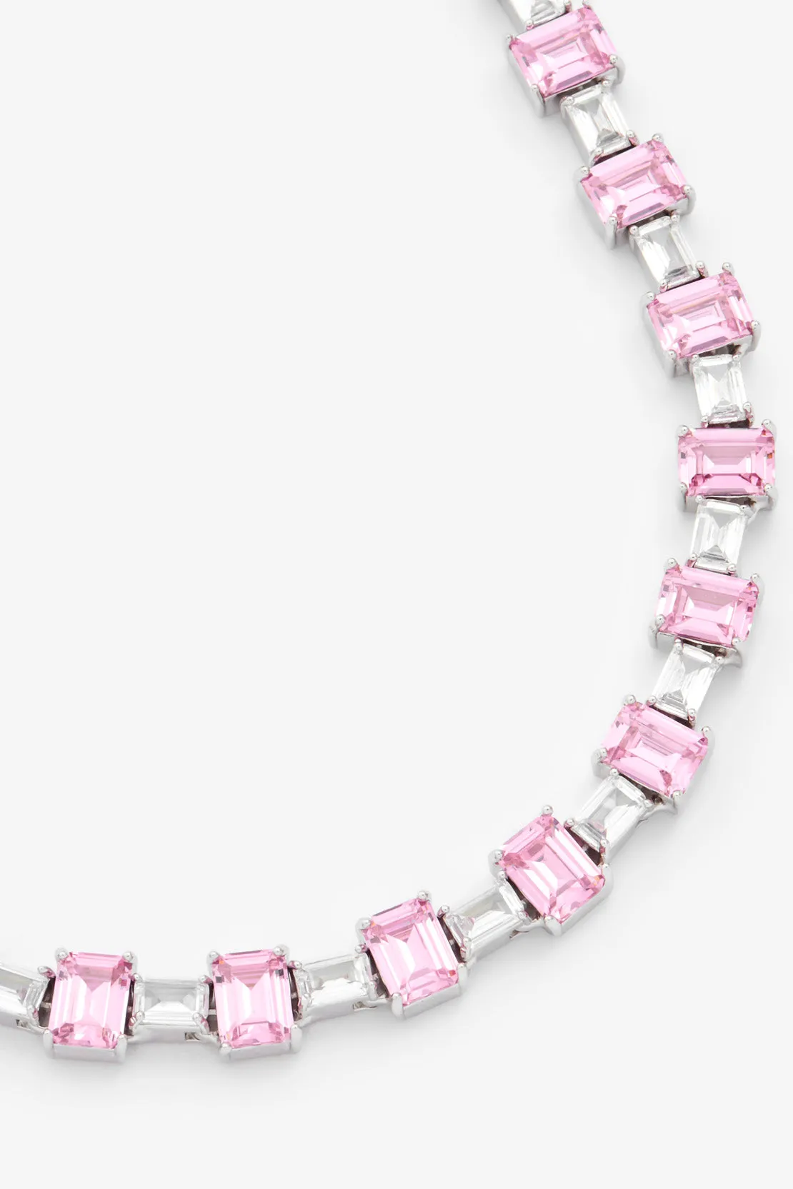 5mm Pink Baguette Tennis Chain