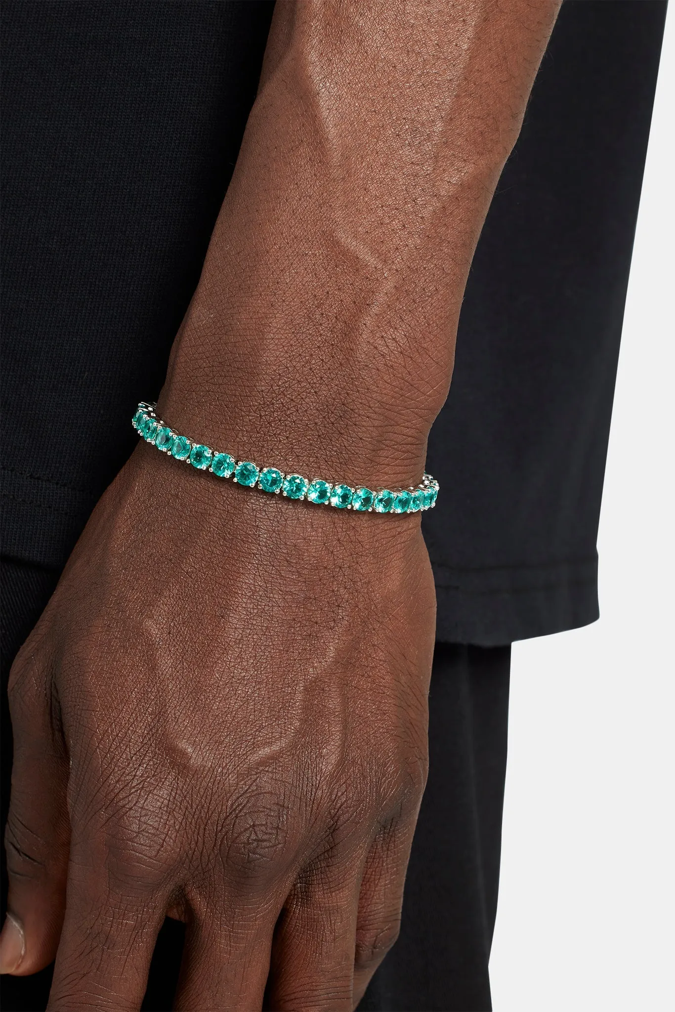 5mm Tennis Bracelet - Aqua