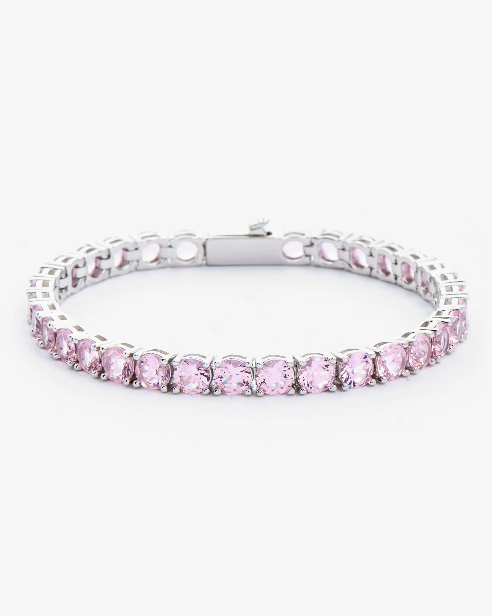 5mm Tennis Bracelet - Pastel Pink