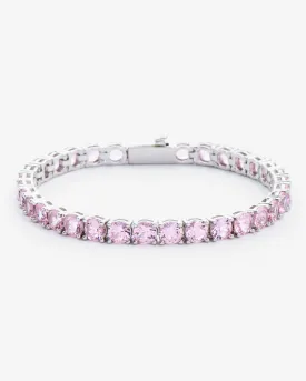 5mm Tennis Bracelet - Pastel Pink