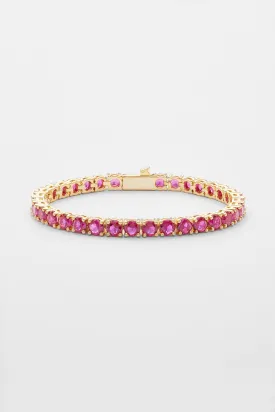 5mm Tennis Bracelet - Pink