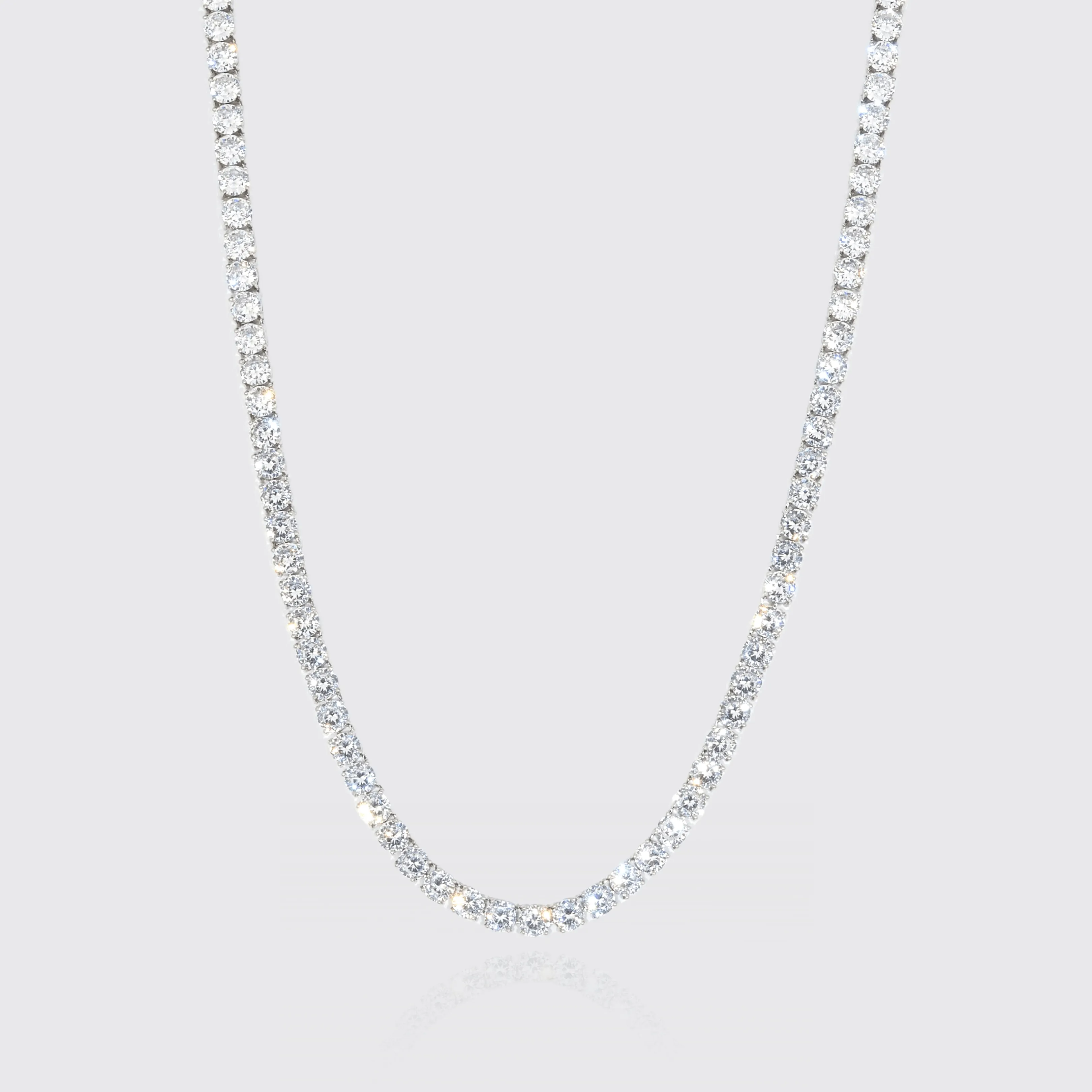 5mm Tennis Chain - White Gold