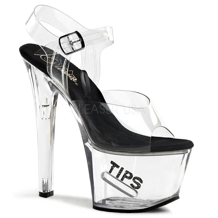 7" Stripper Tip Jar Sandals (TipJar-708-5)