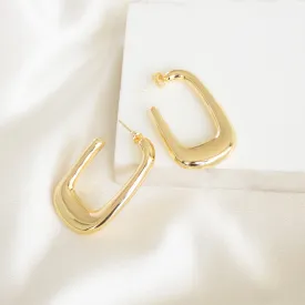 Abstract Cara Hoop Earrings