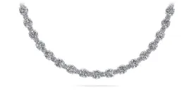 Affectionately Yours Diamond Tennis Lab-Grown Diamond Necklace with 10.28 ct.(finished) 1.7mm, 3.1mm