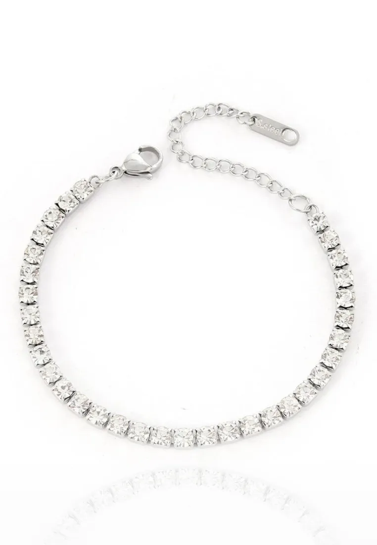 Amaryllis Sparkling Cubic Zirconia Tennis Bracelet