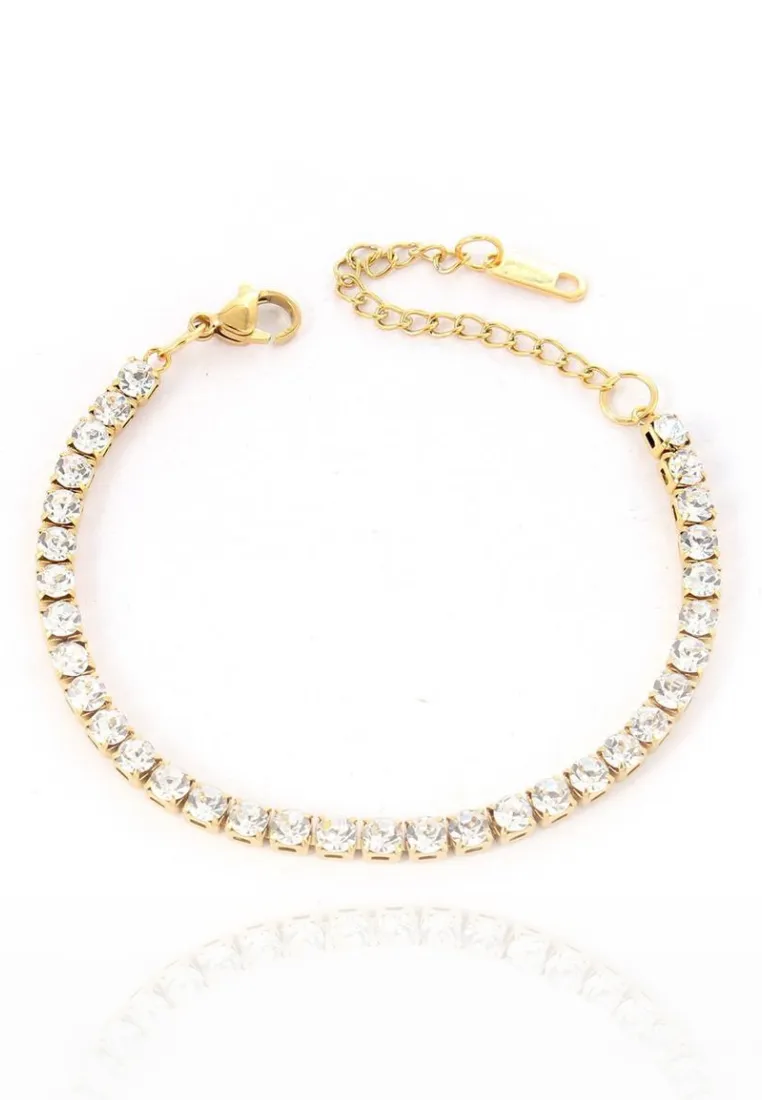 Amaryllis Sparkling Cubic Zirconia Tennis Bracelet