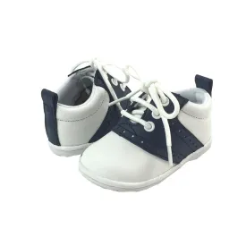 Angel Baby Austin Shoes - White with Navy