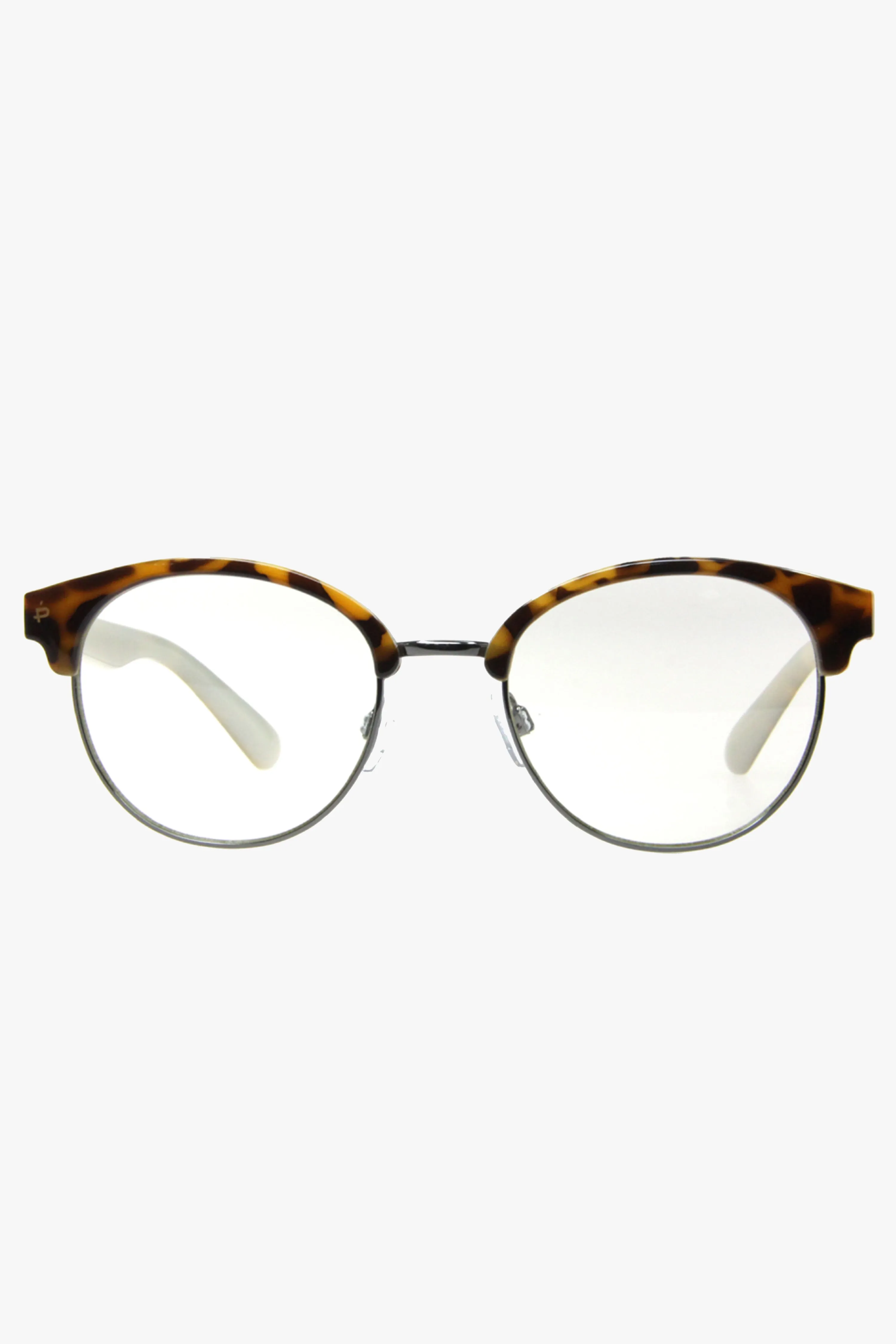 Angelou Round Chestnut Brown Tort Blue Light Glasses