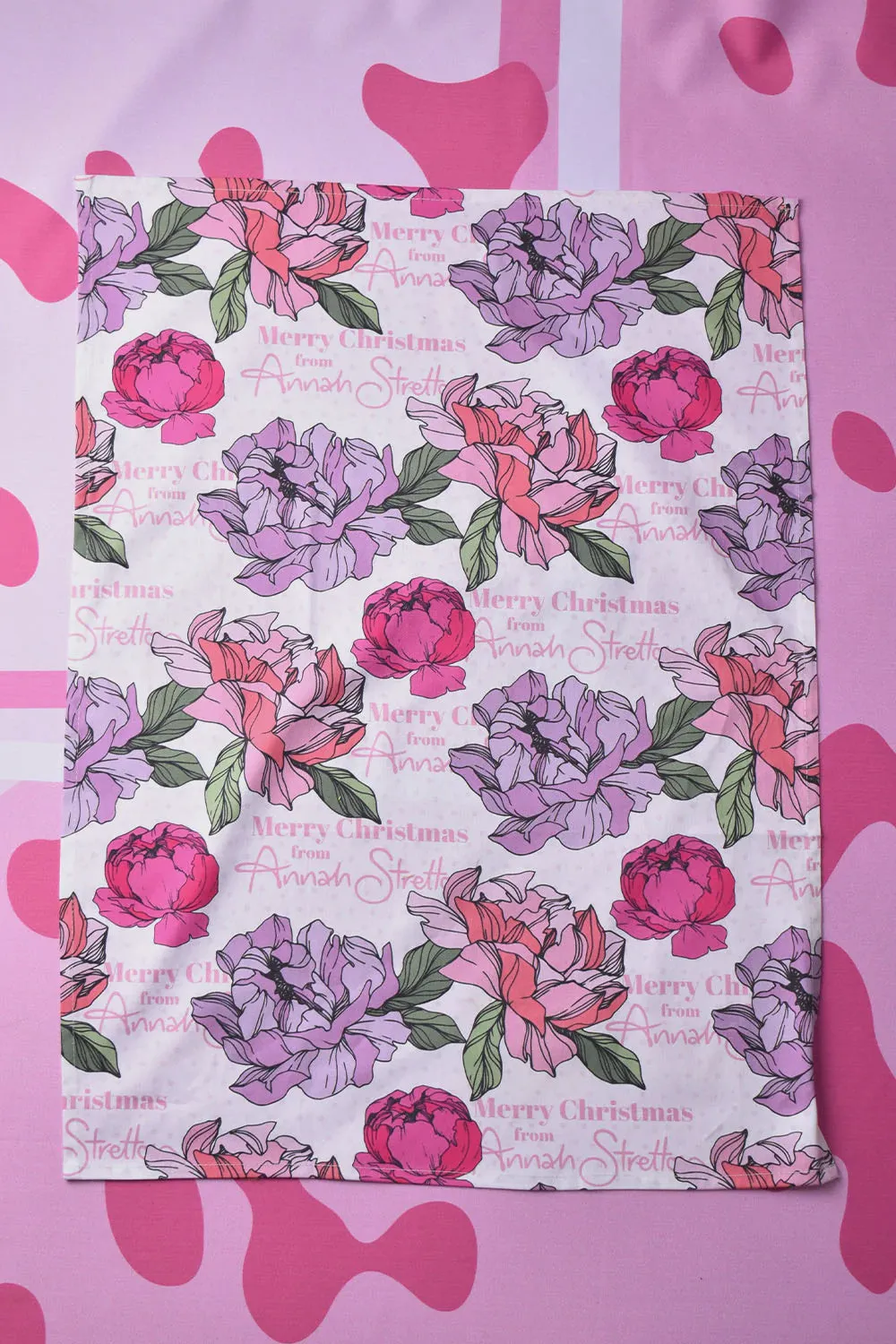 Annah Stretton  Christmas Floral Tea Towel