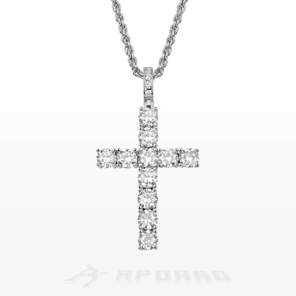 Aporro Tennis Cross Pendant - Medium