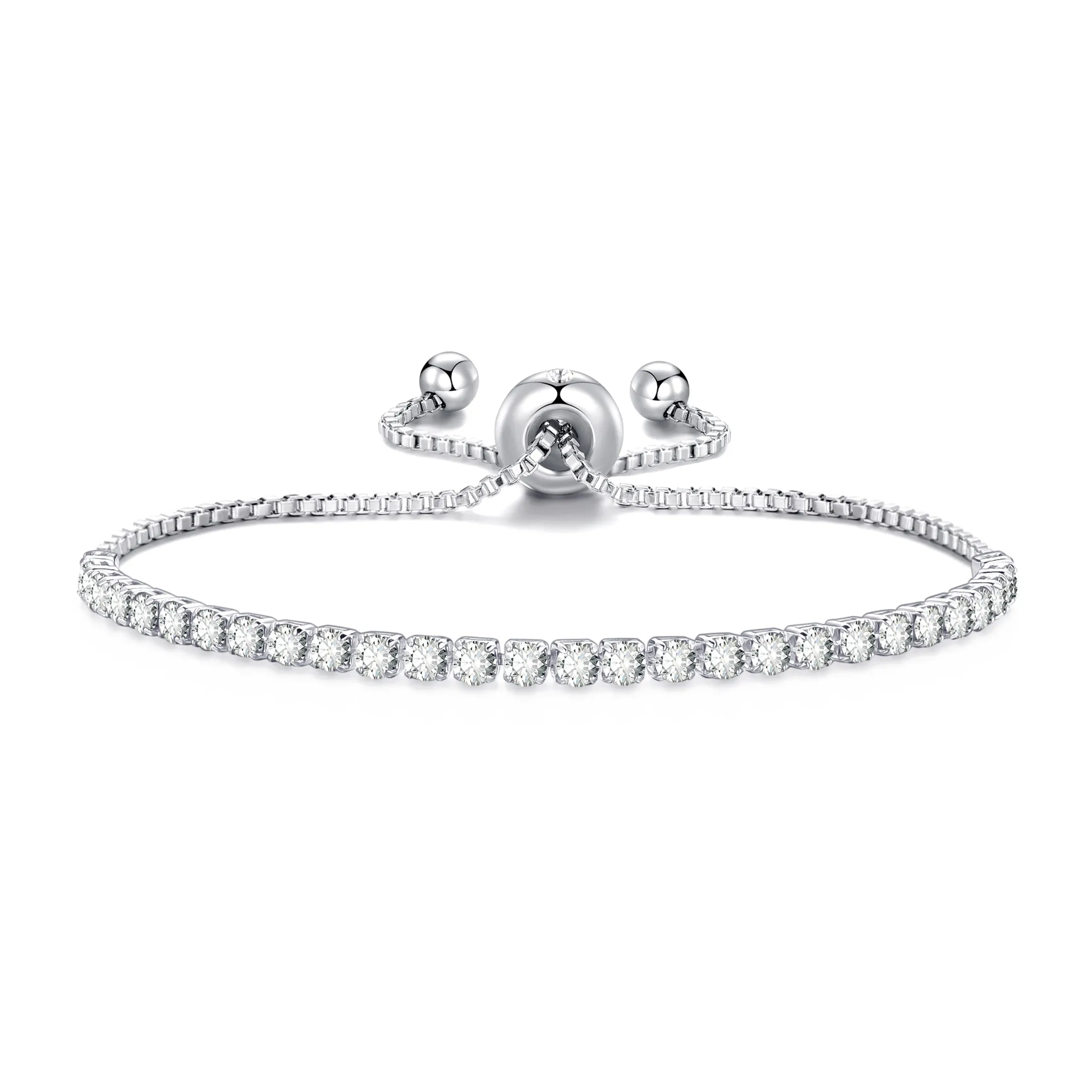 April Birthstone Friendship Bracelet with Diamond Zircondia® Crystals