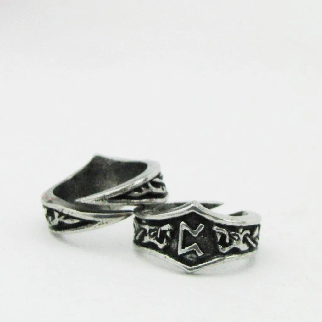 Asgard Peorth Letter P Rune Ring - Adjustable