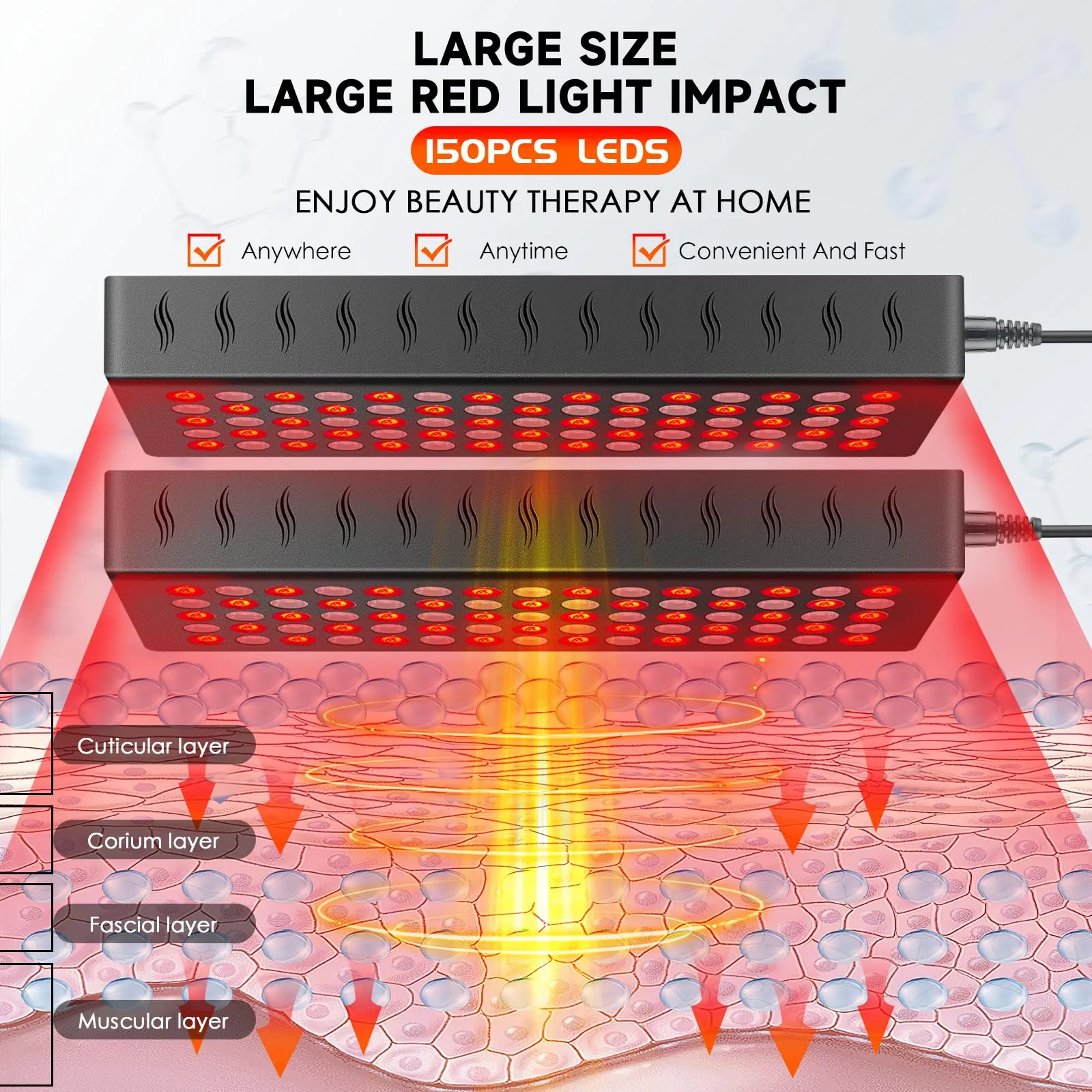 Astarexin Red Light Therapy for Body, 55W Double-Headed Infrared Light Therapy Lamp Device with Stand for Face 660nm Red Light & 850nm Near Infrared Light for Pain Relief Skin Care