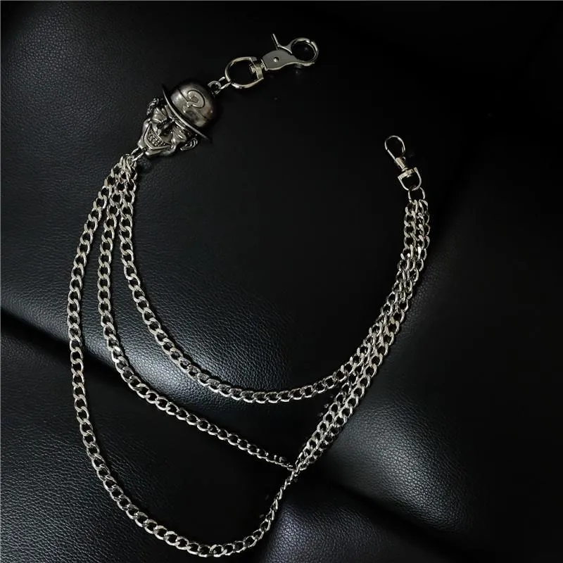 Badass Mens Smiley Face Head Stainless Key Chain Pants Chain Wallet Chain For Men