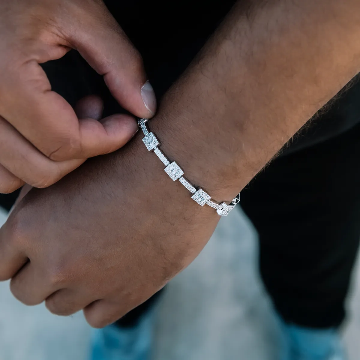 Baguette Pave Tennis Bracelet