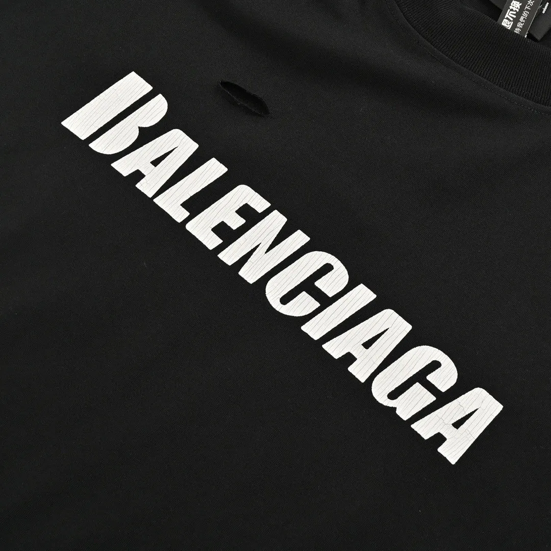 Balenciaga Distressed Logo T-Shirt