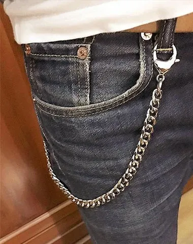 Biker Wallet Chain Stainless Steel 18'' Wallet Chain Pants Chain Jeans Chain Jean Chain For Men