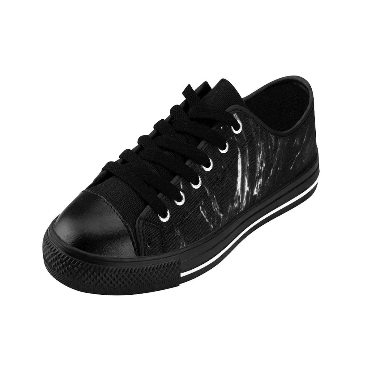 Black Marble Print Men's Sneakers, Modern Low Top Fashion Tennis Best Running Shoes