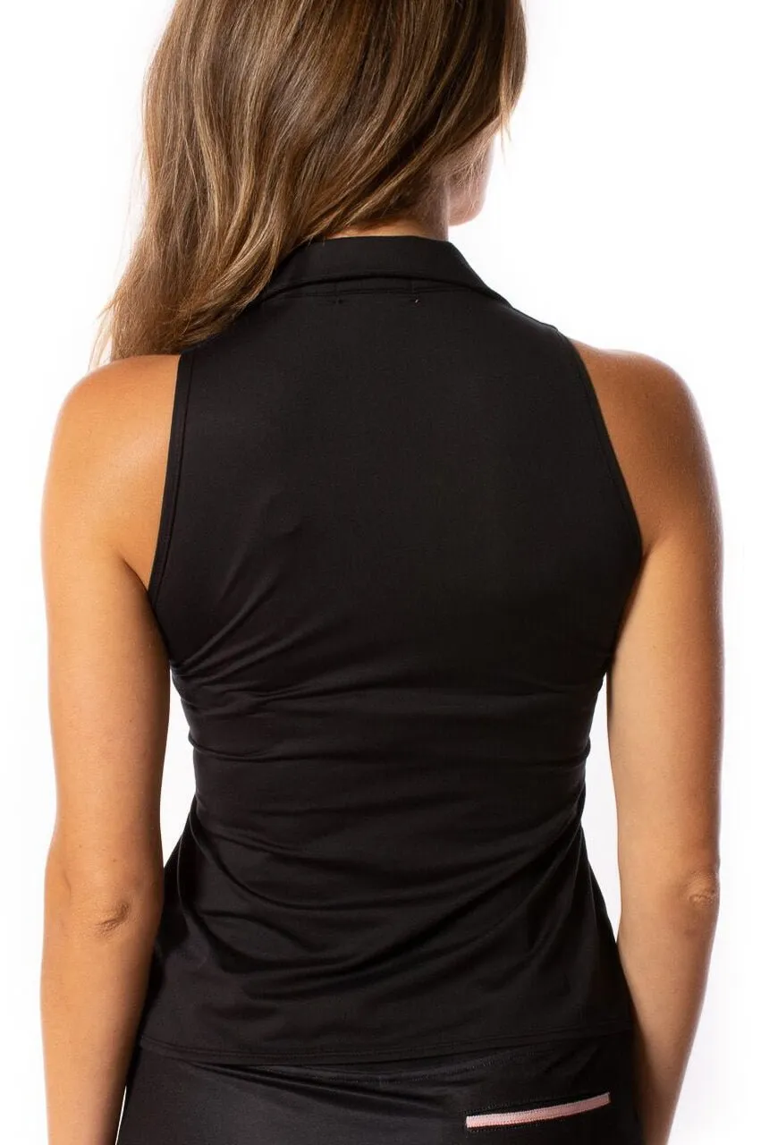 Black Sleeveless Lisa Sport Polo