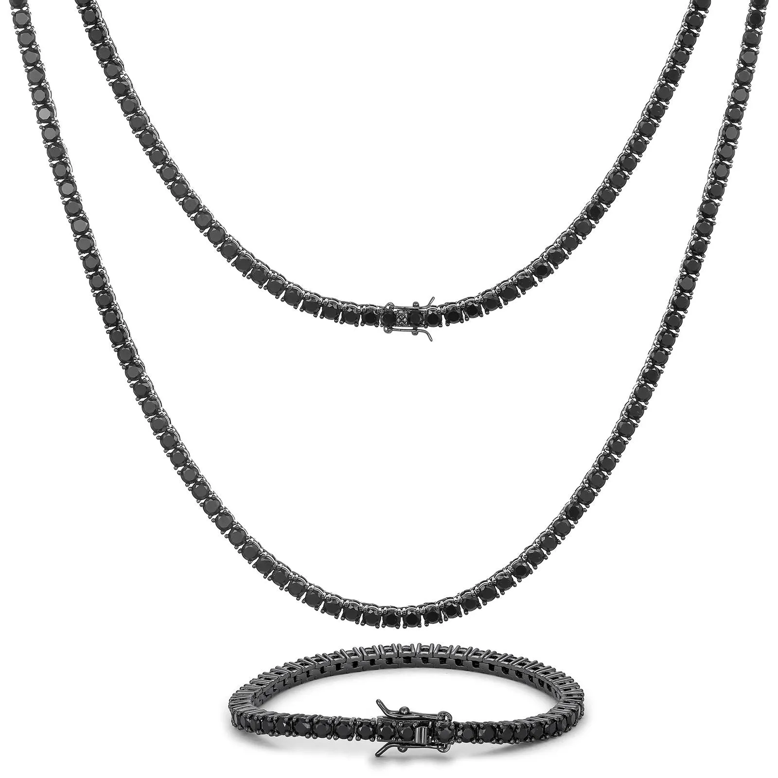 Black Tennis Chain Necklace/Bracelet