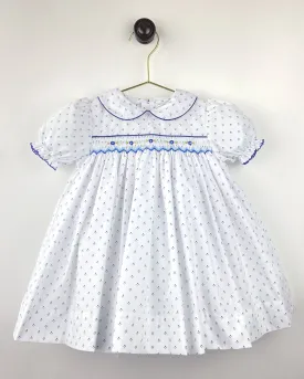 Blue Print Smocked Dress