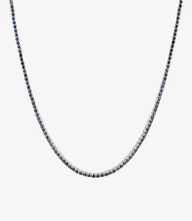 Blue Sapphire Tennis Necklace