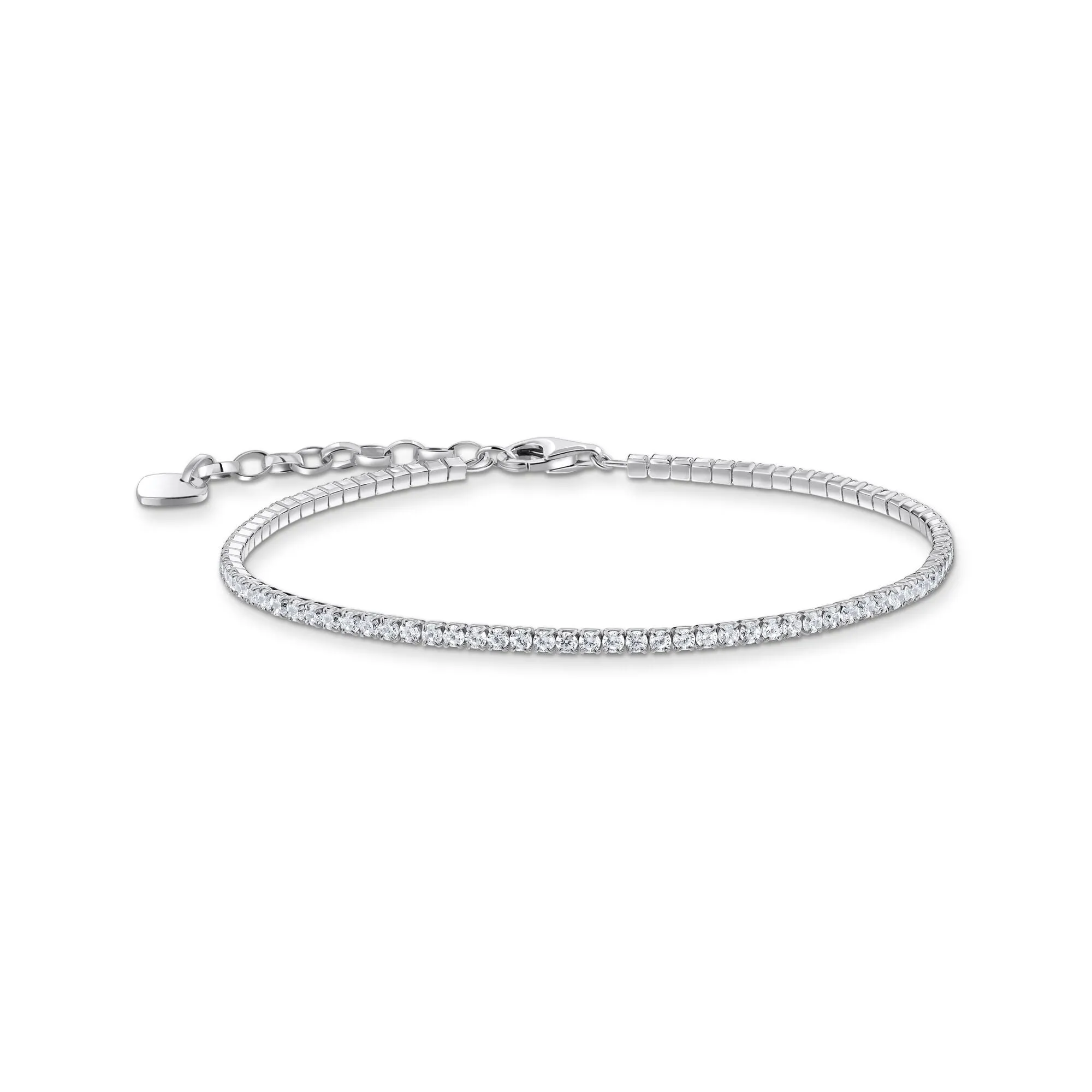 Bracelet with small, white zirconia stones